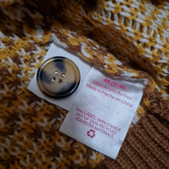 NO BOUNDARIES CROPPED V-NECK CARDIGAN MULTI SIZE MEDIUM - Picture 7 of 7